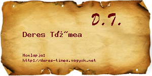 Deres Tímea névjegykártya