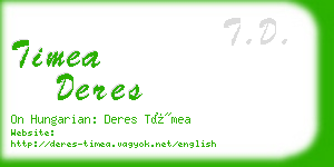 timea deres business card